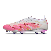 Chuteira Campo FG Adidas Predator 25 Elite Branca e Rosa