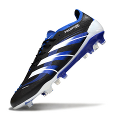 Chuteira Campo FG Adidas Predator 25 Elite Preta, Branca e Azul