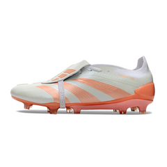 Chuteira Campo FG Adidas Predator 30 Elite Com Língua Branca e Laranja