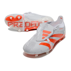 Chuteira Campo FG Adidas Predator 30 Elite Com Língua Branca e Laranja