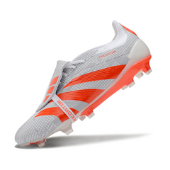 Chuteira Campo FG Adidas Predator 30 Elite Com Língua Branca e Laranja