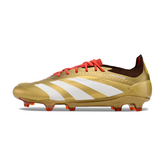 Chuteira Campo FG Adidas Predator 30 Elite Dourada e Vermelha