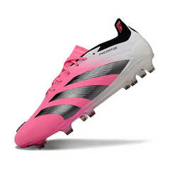 Chuteira Campo FG Adidas Predator 30 Elite Rosa e Branca