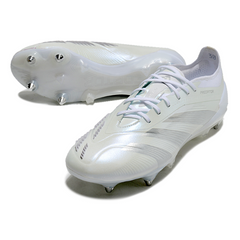 Chuteira Campo Molhado SG Adidas Predator 30 Elite Branca e Cinza