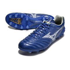Chuteira Campo FG Mizuno Morelia Neo IV Pro Azul e Branca