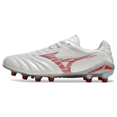 Chuteira Campo FG Mizuno Morelia Neo IV Pro Branca e Vermelha
