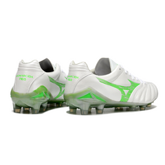 Chuteira Campo FG Mizuno Morelia Neo IV Pro Branca e Verde