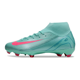 Chuteira Campo Sintético AG Nike Air Zoom Mercurial Superfly 10 Academy Azul-Clara e Rosa