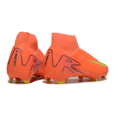 Chuteira Campo FG Nike Air Zoom Mercurial Superfly 10 Academy Laranja e Amarela