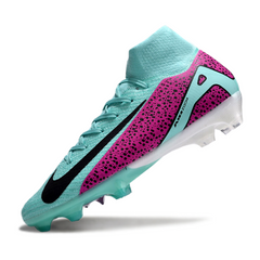 Chuteira Campo FG Nike Air Zoom Mercurial Superfly 10 Elite Azul e Roxa