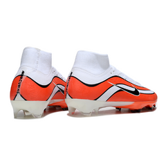 Chuteira Campo FG Nike Air Zoom Mercurial Superfly 10 Elite Branca e Vermelha