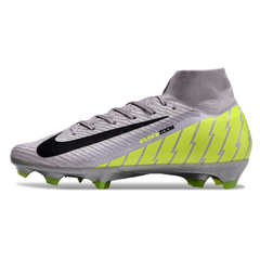 Chuteira Campo FG Nike Air Zoom Mercurial Superfly 10 Elite Cinza e Verde