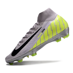 Chuteira Campo FG Nike Air Zoom Mercurial Superfly 10 Elite Cinza e Verde