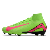 Chuteira Campo FG Nike Air Zoom Mercurial Superfly 10 Elite Verde e Rosa