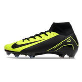 Chuteira Campo FG Nike Air Zoom Mercurial Superfly 10 Elite Preta e Verde-Clara