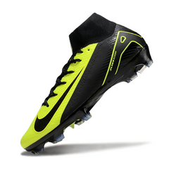 Chuteira Campo FG Nike Air Zoom Mercurial Superfly 10 Elite Preta e Verde-Clara