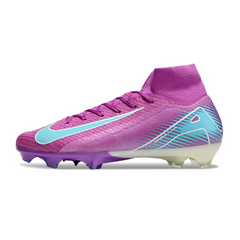 Chuteira Campo FG Nike Air Zoom Mercurial Superfly 10 Elite Roxa e Azul