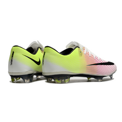 Chuteira Campo FG Nike Air Zoom Mercurial Vapor 10 Elite Branca, Vermelha e Amarela