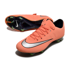 Chuteira Campo FG Nike Air Zoom Mercurial Vapor 10 Elite Rosa-Salmão