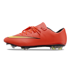 Chuteira Campo FG Nike Air Zoom Mercurial Vapor 10 Elite Vermelha e Amarela