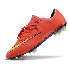 Chuteira Campo FG Nike Air Zoom Mercurial Vapor 10 Elite Vermelha e Amarela