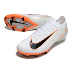 Chuteira Campo FG Nike Air Zoom Mercurial Vapor 16 Elite Branca e Laranja