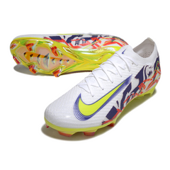 Chuteira Campo FG Nike Air Zoom Mercurial Vapor 16 Elite Branca e Roxa