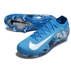 Chuteira Campo FG Nike Air Zoom Mercurial Vapor 16 Elite Azul e Branca