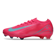 Chuteira Campo FG Nike Air Zoom Mercurial Vapor 16 Elite Rosa e Azul-Clara