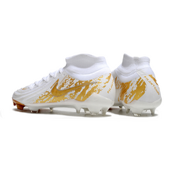 Chuteira Campo FG Nike Phantom Luna 2 Elite Branca e Dourada