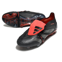 Chuteira Campo FG Adidas Predator 30 Elite Com Língua Preta e Vermelha