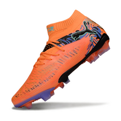 Chuteira Campo FG Puma Future 8 Pack Creativity Preta e Amarela