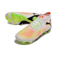 Chuteira Campo FG Puma Future 8 Branca Laranja e Verde