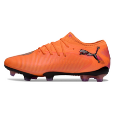 Chuteira Campo FG Puma Future 8 Low Cut Laranja e Rosa