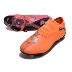 Chuteira Campo FG Puma Future 8 Low Cut Laranja e Rosa