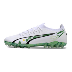 Chuteira Multiterreno MG Puma Ultra 5 Carbon Branca e Verde