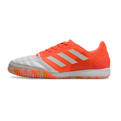 Chuteira Futsal IC Adidas Competition Top Branca e Laranja