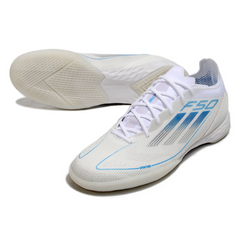 Chuteira Futsal IC Adidas F50 Elite Branca e Azul