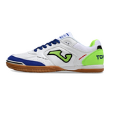 Chuteira Futsal IC Joma Top Flex 24 Branca, Azul e Verde