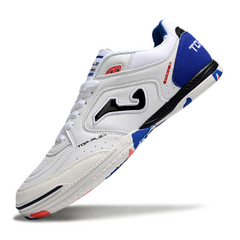 Chuteira Futsal IC Joma Top Flex 24 Branca Azul e Vermelha