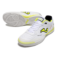 Chuteira Futsal IC Joma Top Flex 24 Branca e Amarela