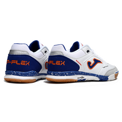 Chuteira Futsal IC Joma Top Flex Rebound Branca e Azul