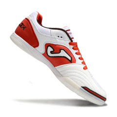 Chuteira Futsal IC Joma Top Flex 24 Branca e Vermelha