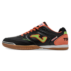 Chuteira Futsal IC Joma Top Flex 24 Preta e Laranja