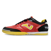 Chuteira Futsal IC Joma Top Flex 24 Preta, Vermelha e Amarela