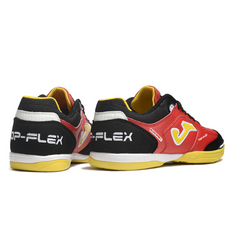 Chuteira Futsal IC Joma Top Flex 24 Preta, Vermelha e Amarela