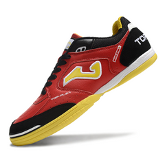Chuteira Futsal IC Joma Top Flex 24 Preta, Vermelha e Amarela