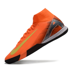 Chuteira Futsal IC Nike Mercurial Superfly 10 Academy Laranja e Amarela