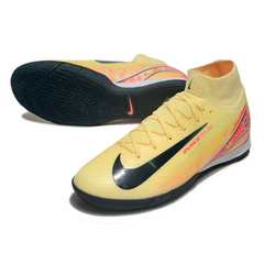 Chuteira Futsal IC Nike Mercurial Superfly 10 Academy Pack Mbappe Preta e Branca