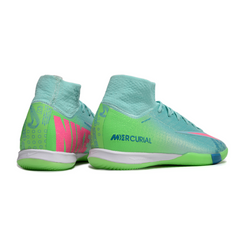 Chuteira Futsal IC Nike Mercurial Superfly 10 Elite Pack Cosmic Speed 2 Preta e Azul